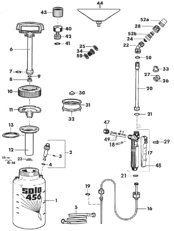 Solo Pump Sprayer Parts by Diagram Number