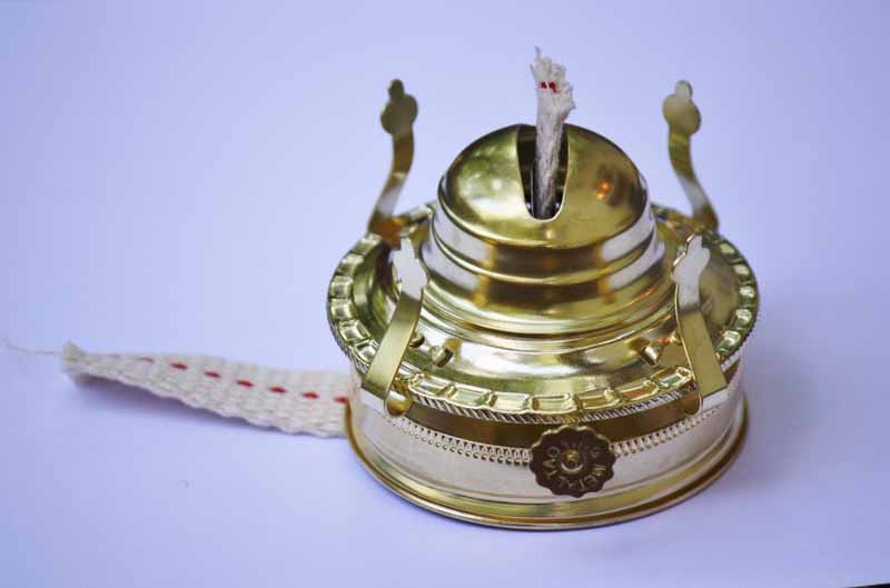 Queen Anne #0 Oil Lamp Burner Solid Brass - Imperial Lighting Co.