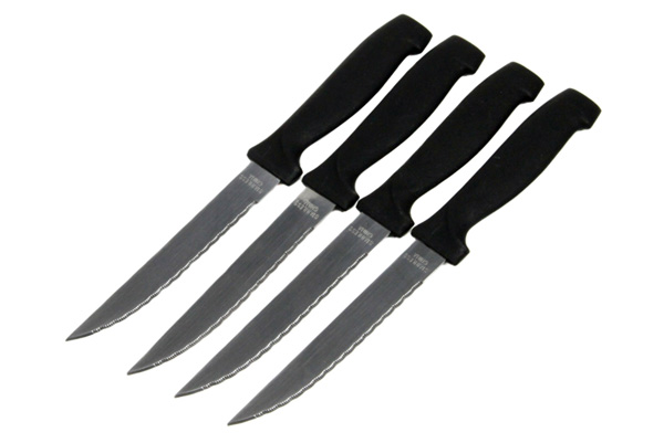 Chef Craft 4 Piece Serrated Stainless Steel Steak Knife Set