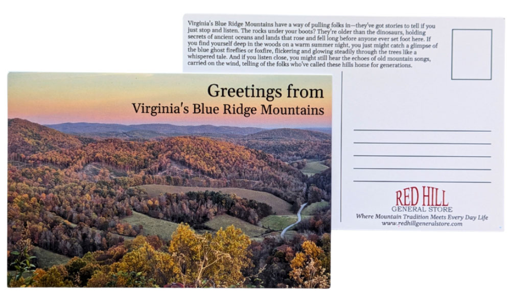 Greetings from Virginia's Blue Ridge Mountains Fall Postcard