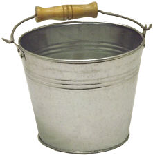 Red Hill General Store: Galvanized Buckets With Wood Handle