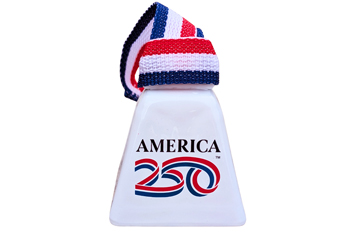 White Patriotic Noise Maker Bell