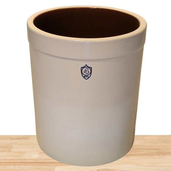 Ohio Stoneware 4 gallon stoneware crock, a #4 crock with the size stamped on the side