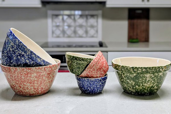 Ohio Stoneware Spongeware Mixing Bowls