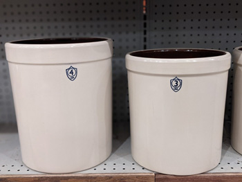 Ohio Stoneware 3 and 4 gallon crocks