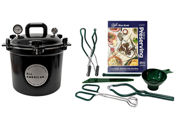 All American Black Pressure Canner Canning Kit