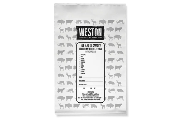 Weston 100 Count  1lb Capacity Ground Meat Freezer Bags