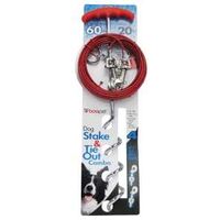 Boss Pet PDQ 01316 Tie-Out-Spiral Stake Combo