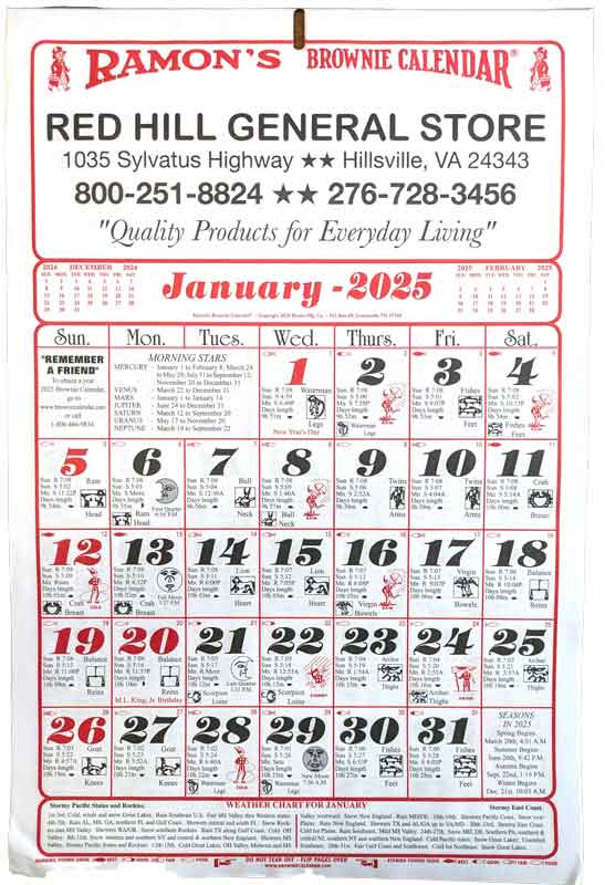 2025 Old Fashioned Ramon's Calendar