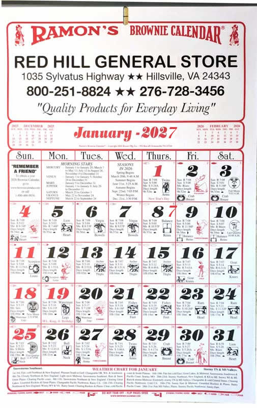 2027 Old Fashioned Ramon's Calendar